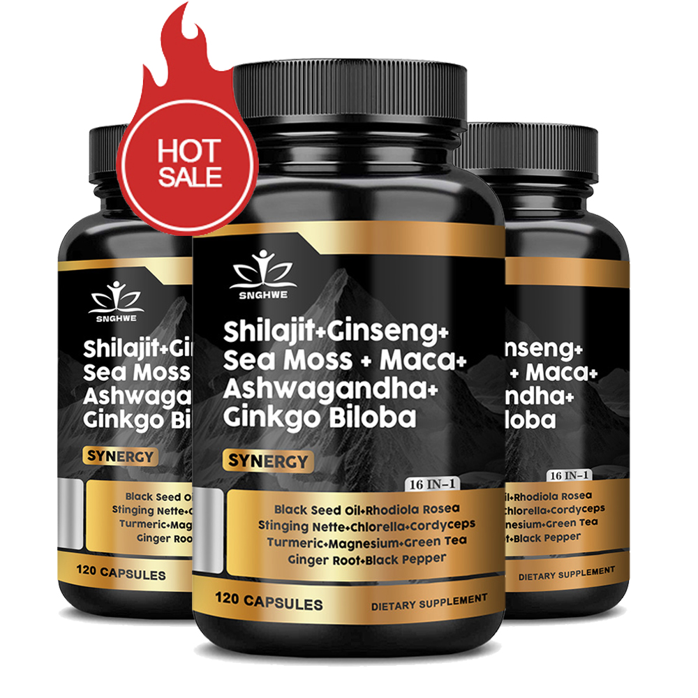 Ginger Tea - シラジットサプリメント 高麗人参＆シーモス＆アシュワガンダ＆イチョウ葉エキス、適応エネルギー持久力免疫抗酸化剤腸内環境