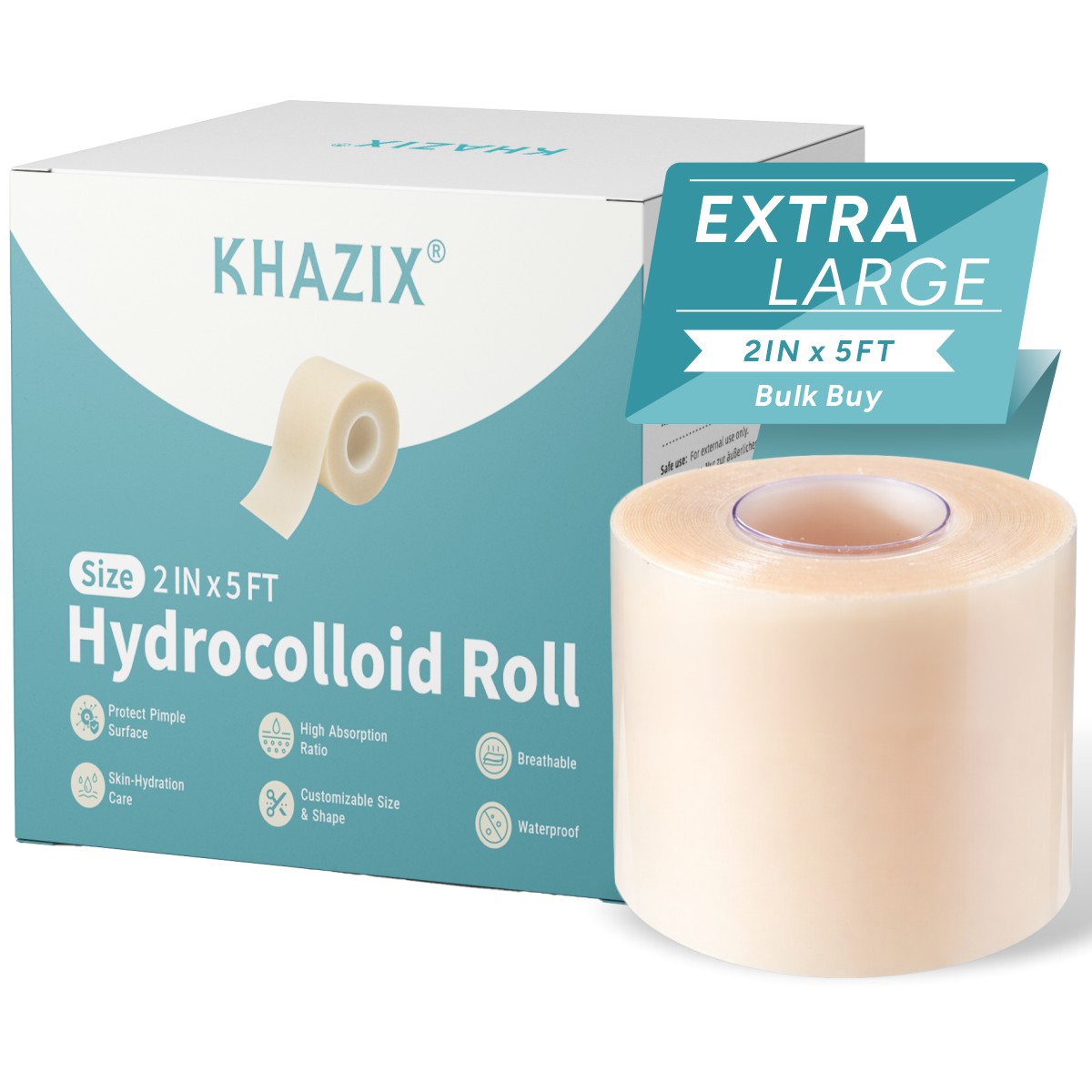 Lavender Oil - KHAZIX ハイドロコロイド包帯ロール 2インチ x 5フィート カットトゥフィット創傷被覆材