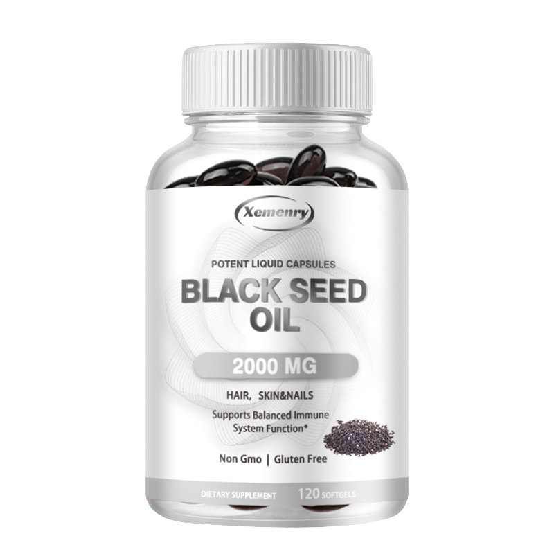 Herbal Supplement - ビーガンブラックシードオイルカプセル - 純粋なコールドプレス - ブラッククミンシードオイルカプセル、非遺伝子組み換えビーガンブラックシードオイルサプリメント