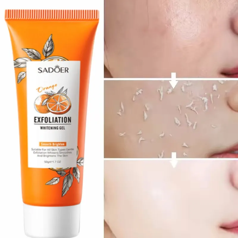 Echinacea - オレンジ角質除去ピーリングジェルフェイシャルスクラブ保湿栄養修復スクラブ黒ずみ除去フェイスクレンザー韓国化粧品