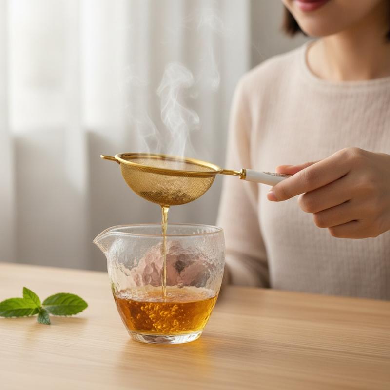 ステンレス製ティーストレーナー、二重メッシュの茶葉フィルター - Herbal Tea のレビューと価格