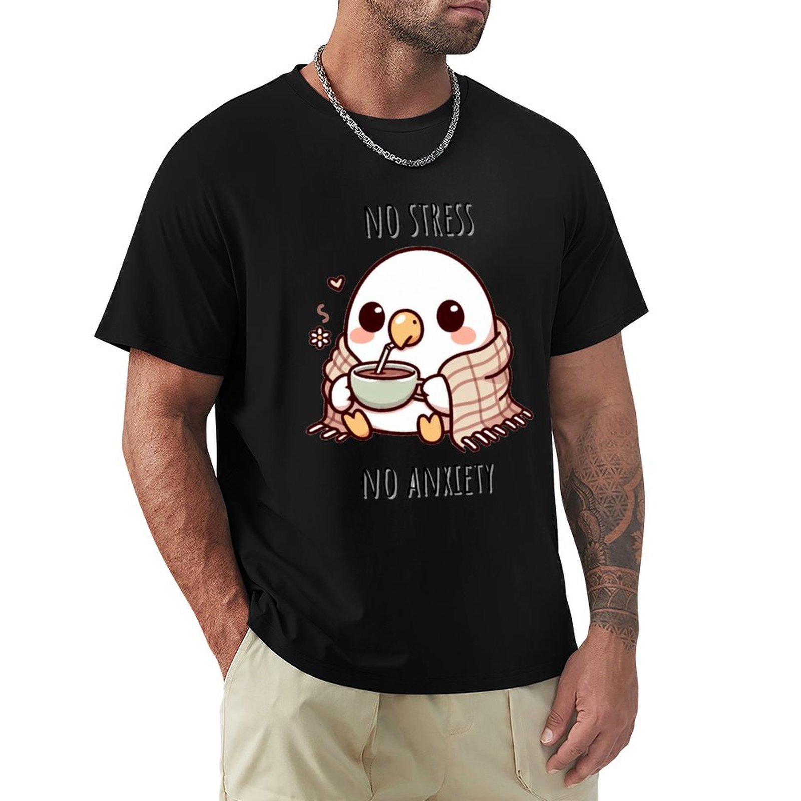 カモミールティーパラケートTシャツ 大きいサイズ 半袖Tシャ - Chamomile Tea のレビューと価格