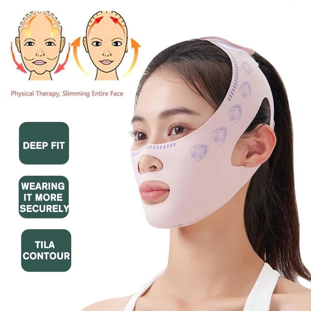あご頬痩身バンド Vシェイパー Vラインリフティングマスク  - Health Wellness のレビューと価格