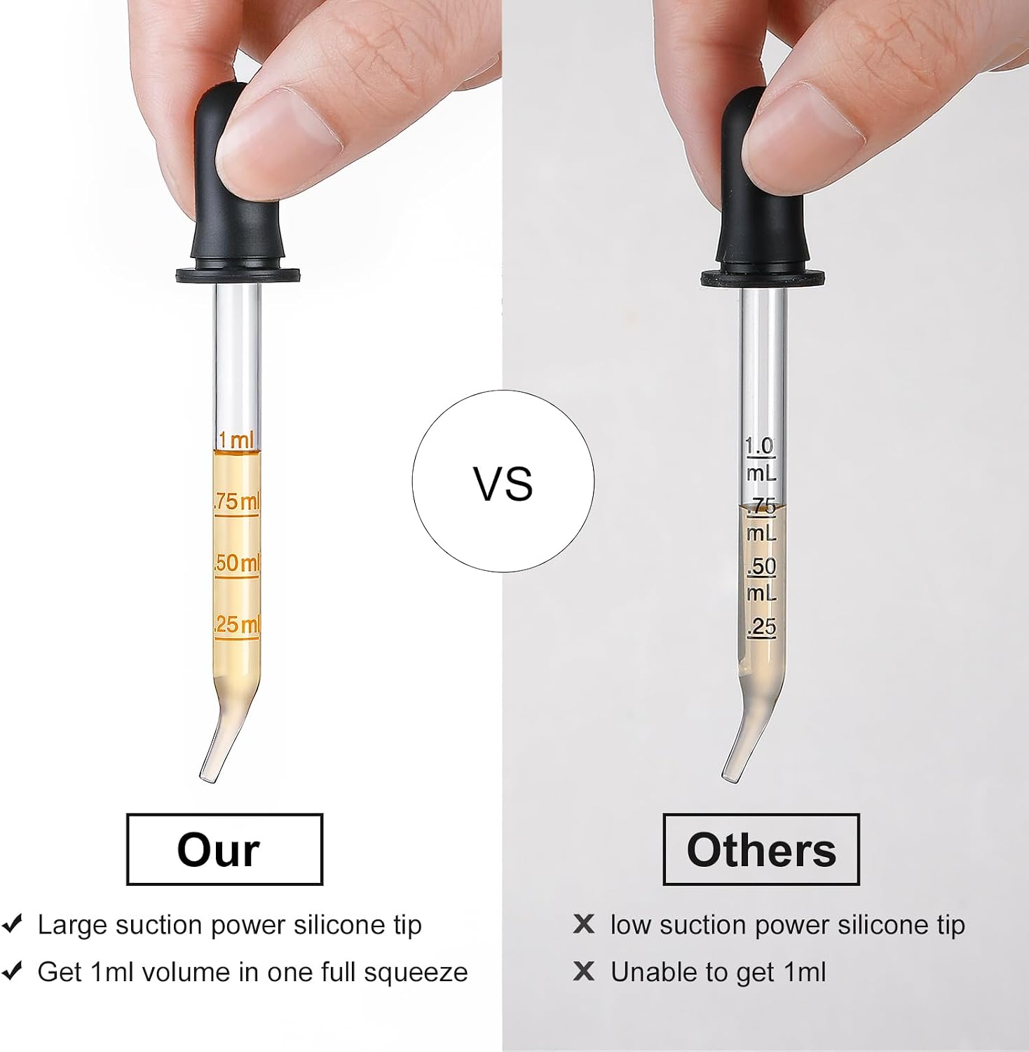 4個入り1mlガラス製スポイト、目盛り付き、ロングタイプ、シ - Essential Oils のレビューと価格