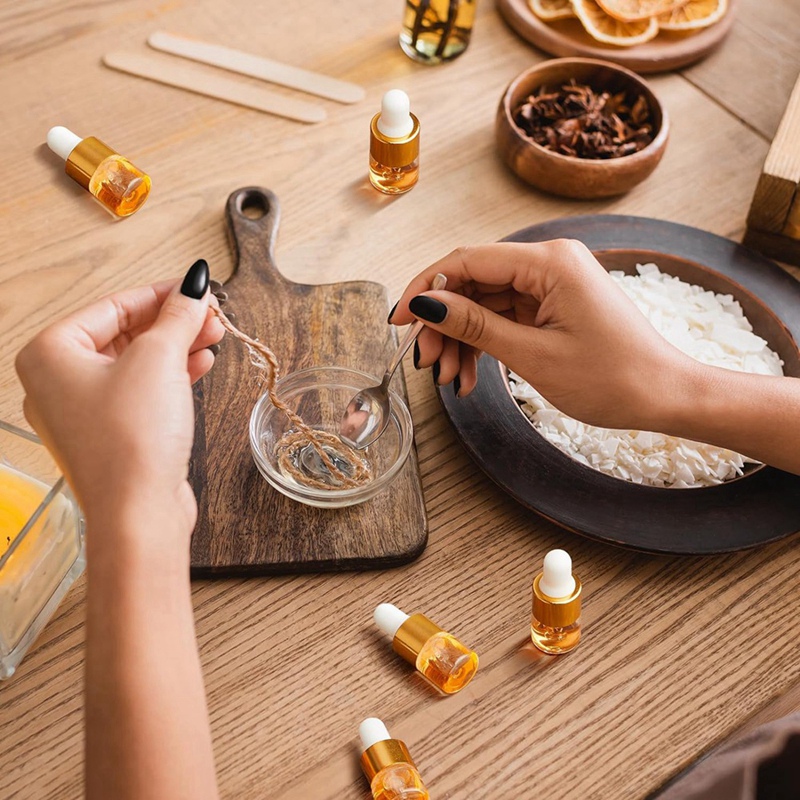 100 個ミニガラスドロッパーボトルバルククリアエッセンシャ - Essential Oils のレビューと価格