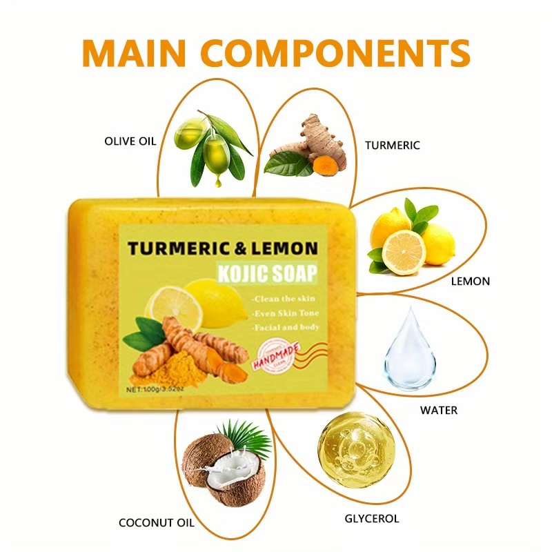 ターメリッククエン酸石鹸 2 個、優しいクレンジング、ボディ - Turmeric のレビューと価格